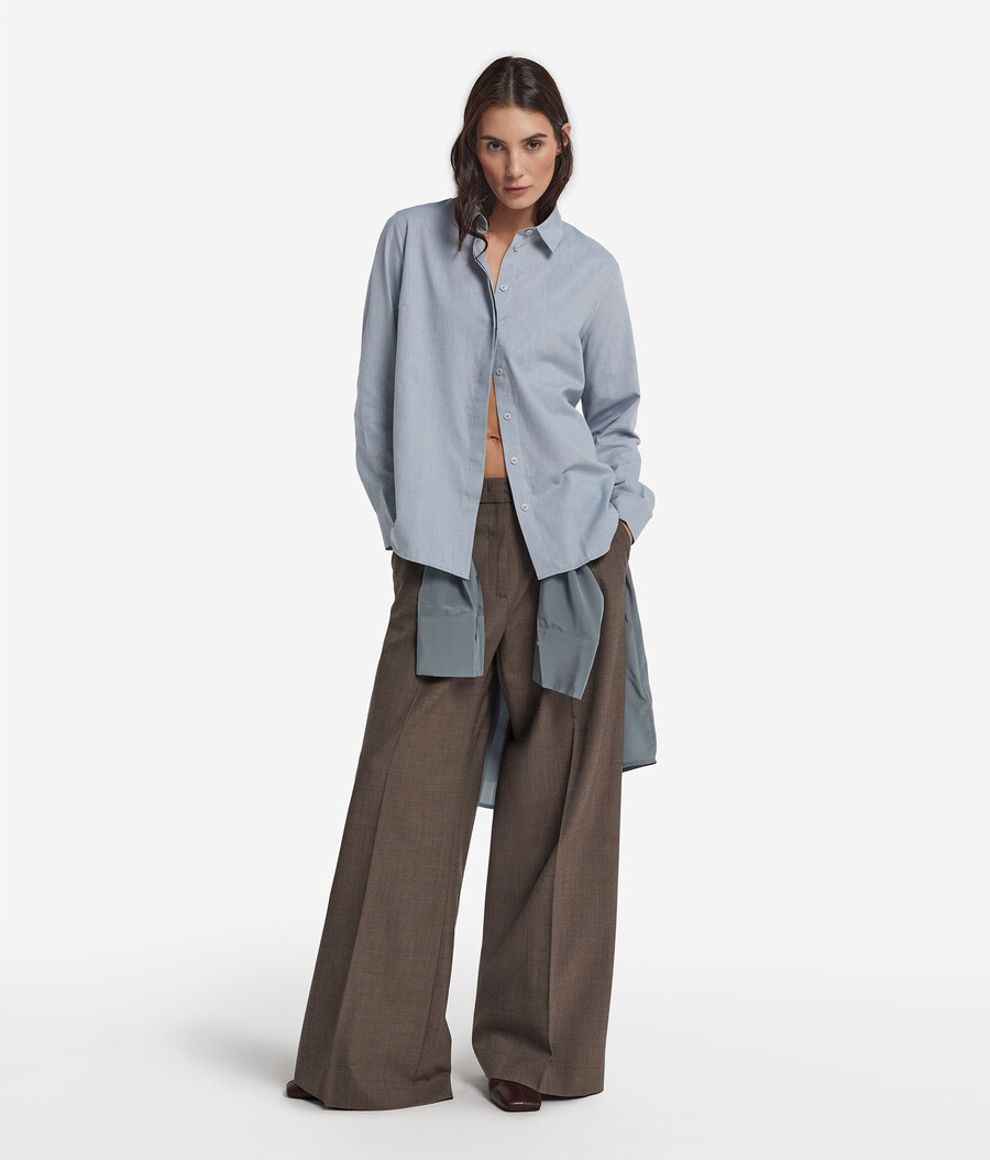 camicia in cotone cashmere