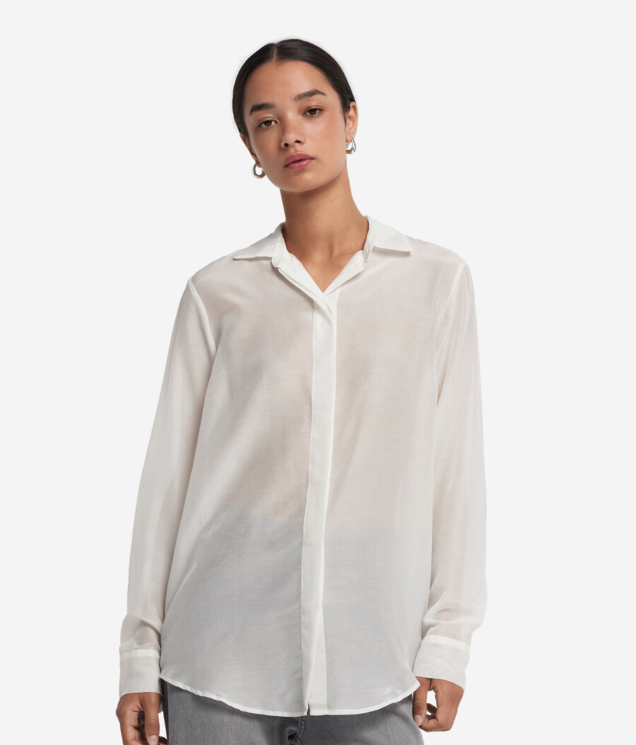 camicia con colletto in mussola di cotone
