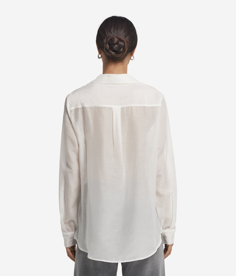 camicia con colletto in mussola di cotone