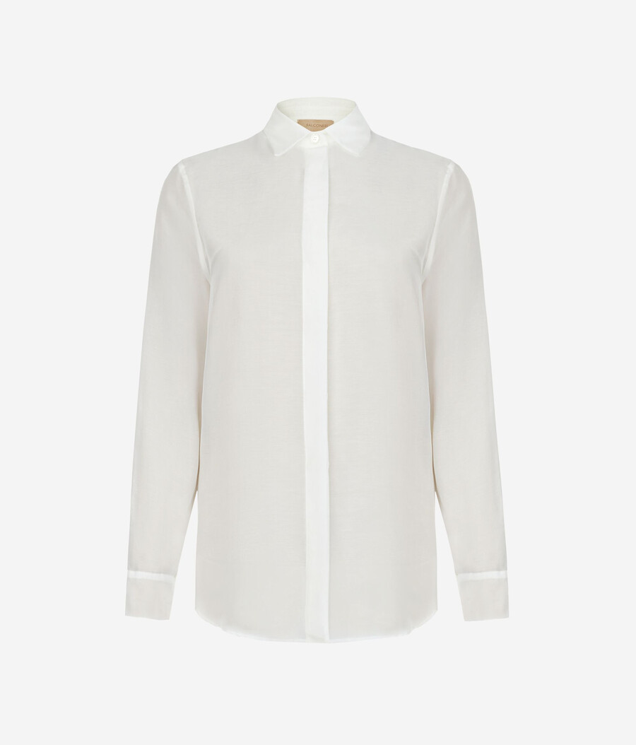 camicia con colletto in mussola di cotone