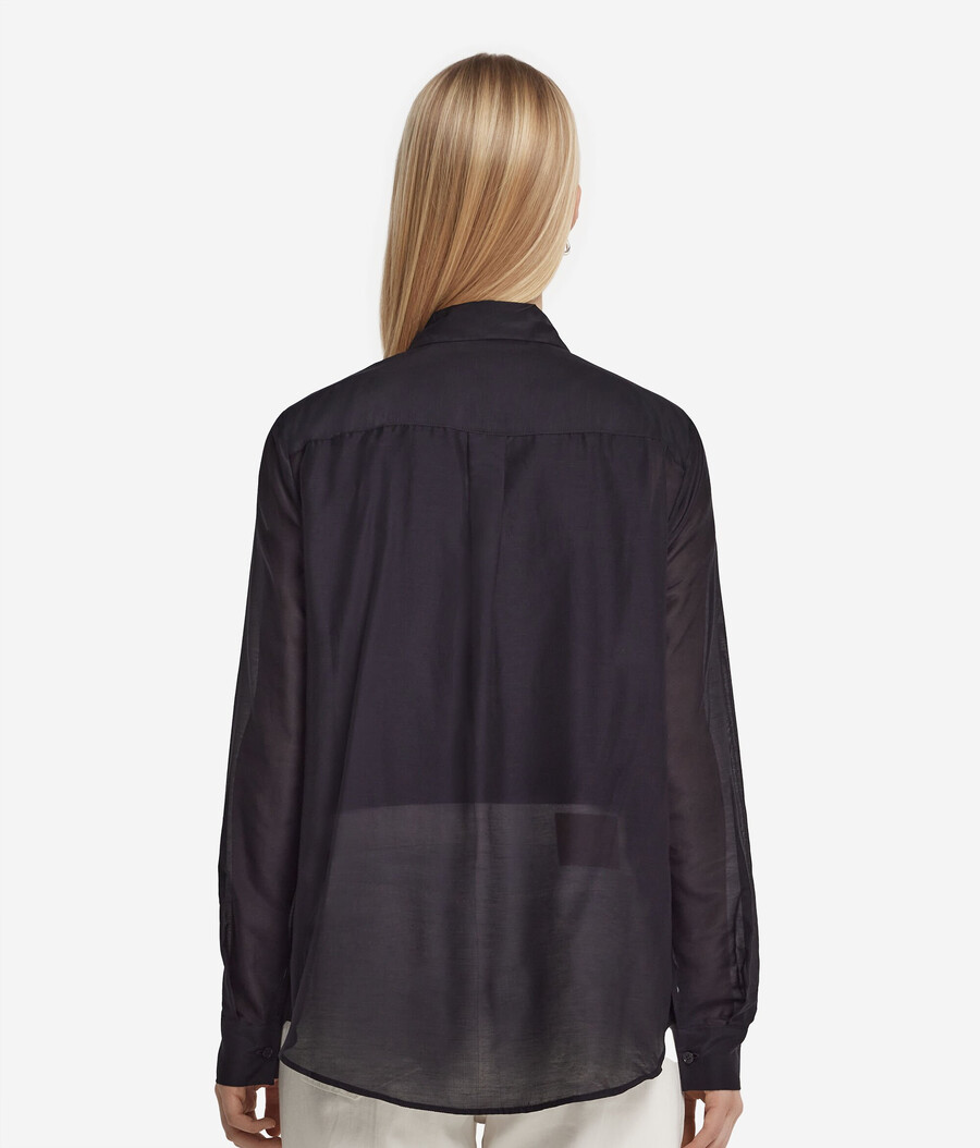 camicia con colletto in mussola di cotone