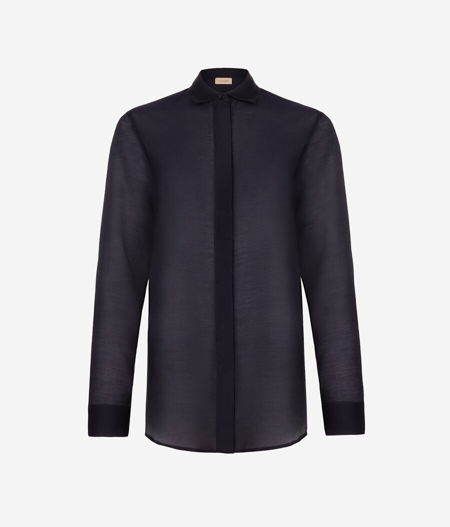 camicia con colletto in mussola di cotone