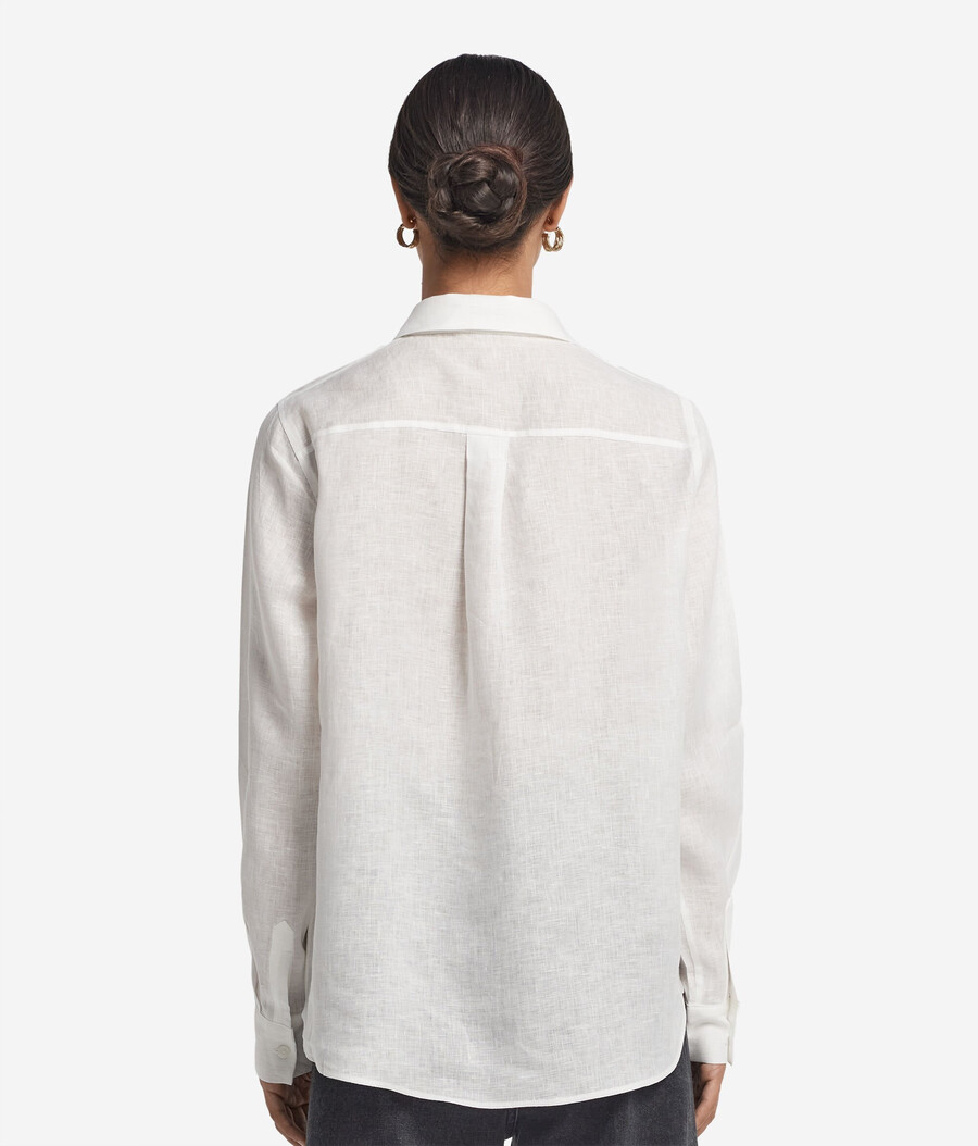 camicia di lino a maniche lunghe