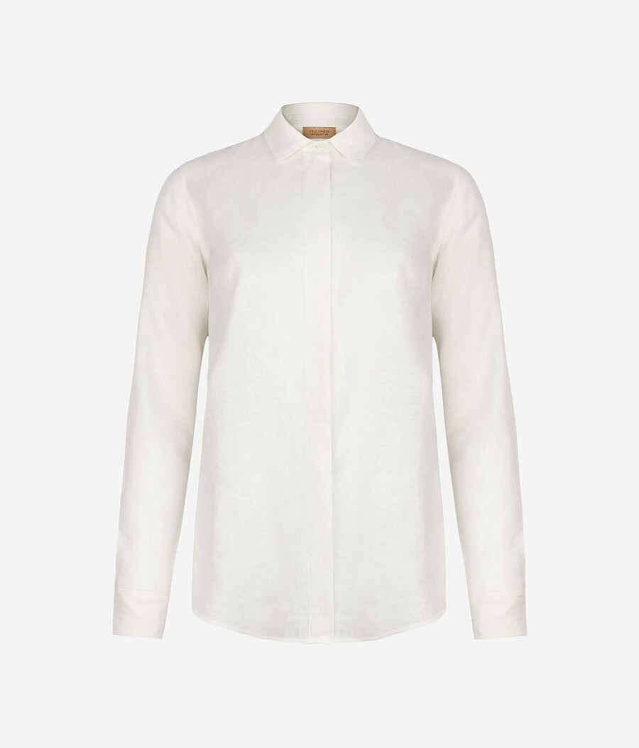 camicia di lino a maniche lunghe
