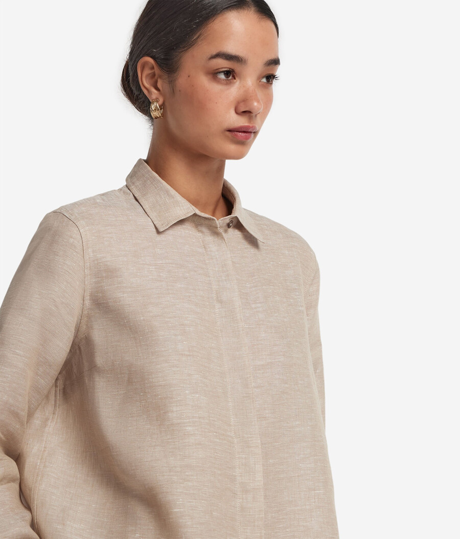 camicia di lino a maniche lunghe