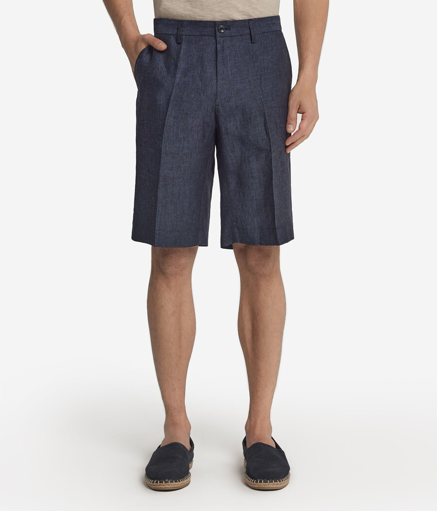 pantaloni corti in lino