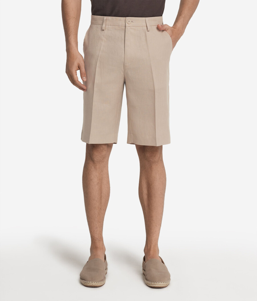 pantaloni corti in lino
