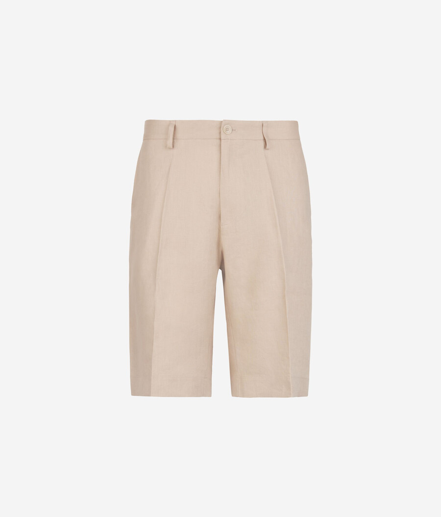 pantaloni corti in lino