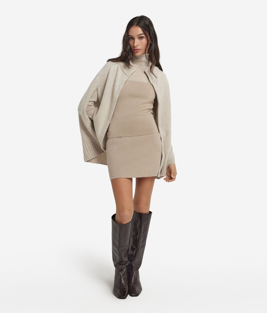 gonna reversibile in cashmere ultrafine