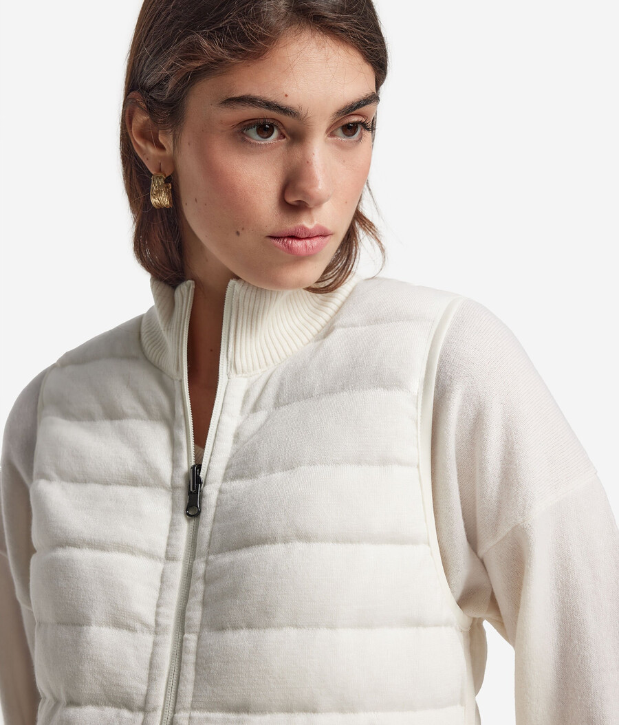 gilet reversibile in cashmere