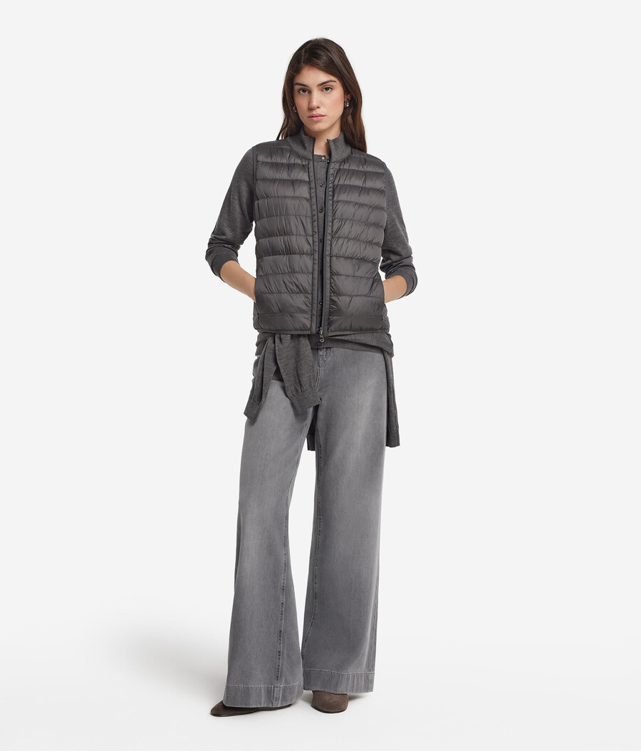 gilet reversibile in cashmere