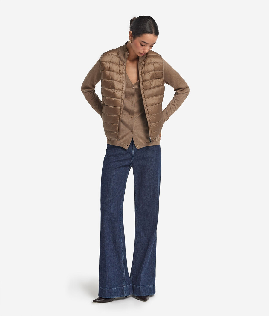 gilet reversibile in cashmere