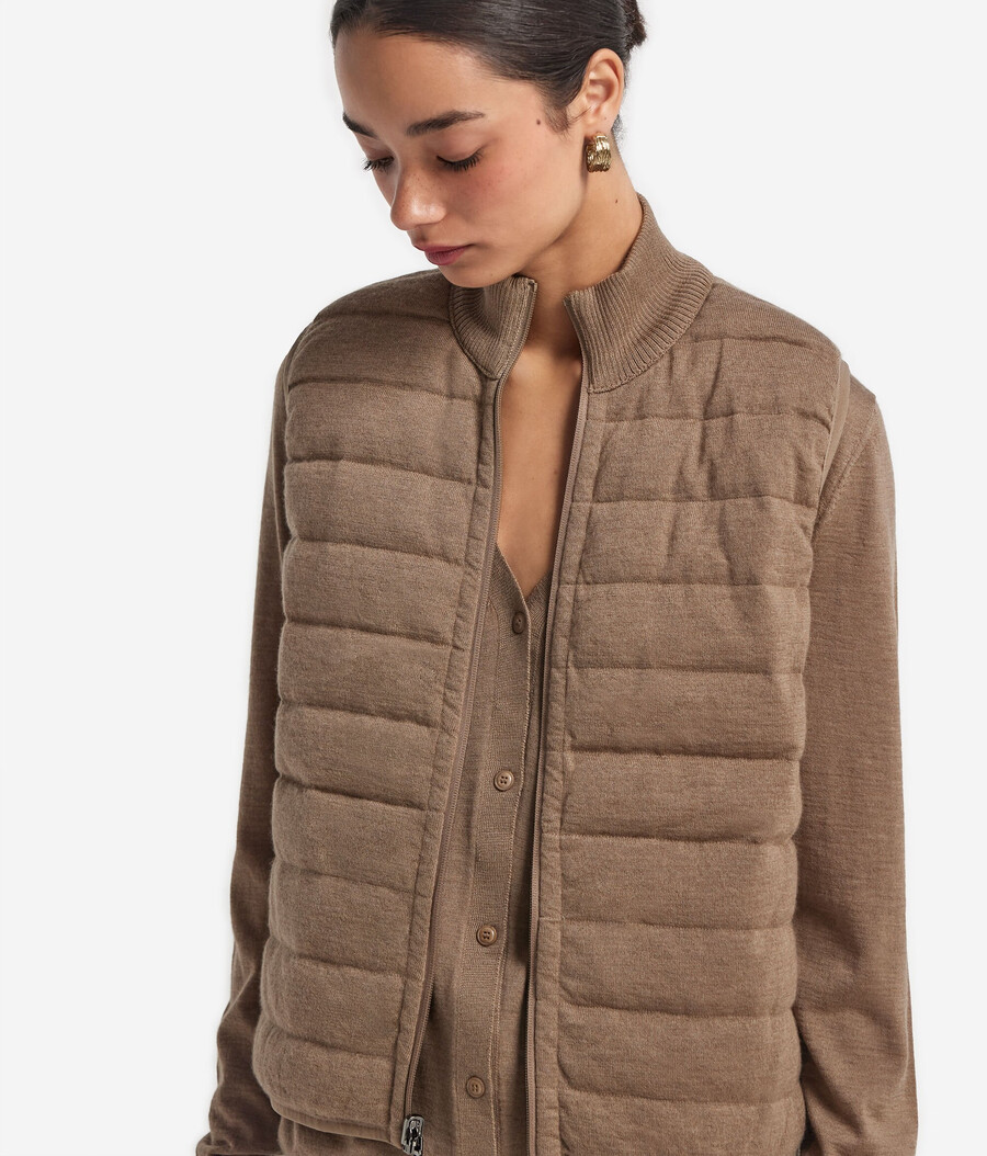 gilet reversibile in cashmere