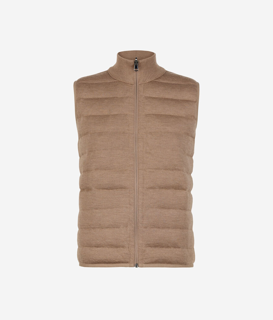 gilet reversibile in cashmere