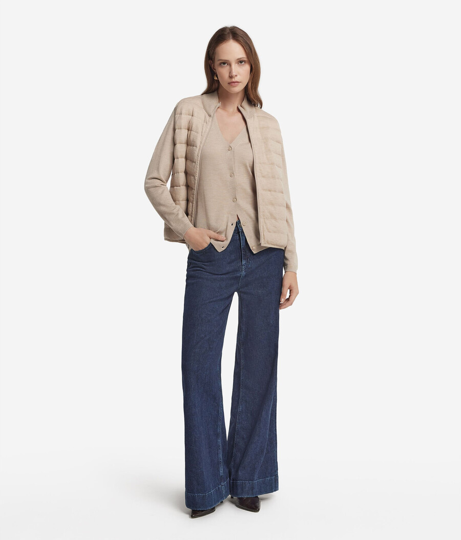 gilet reversibile in cashmere