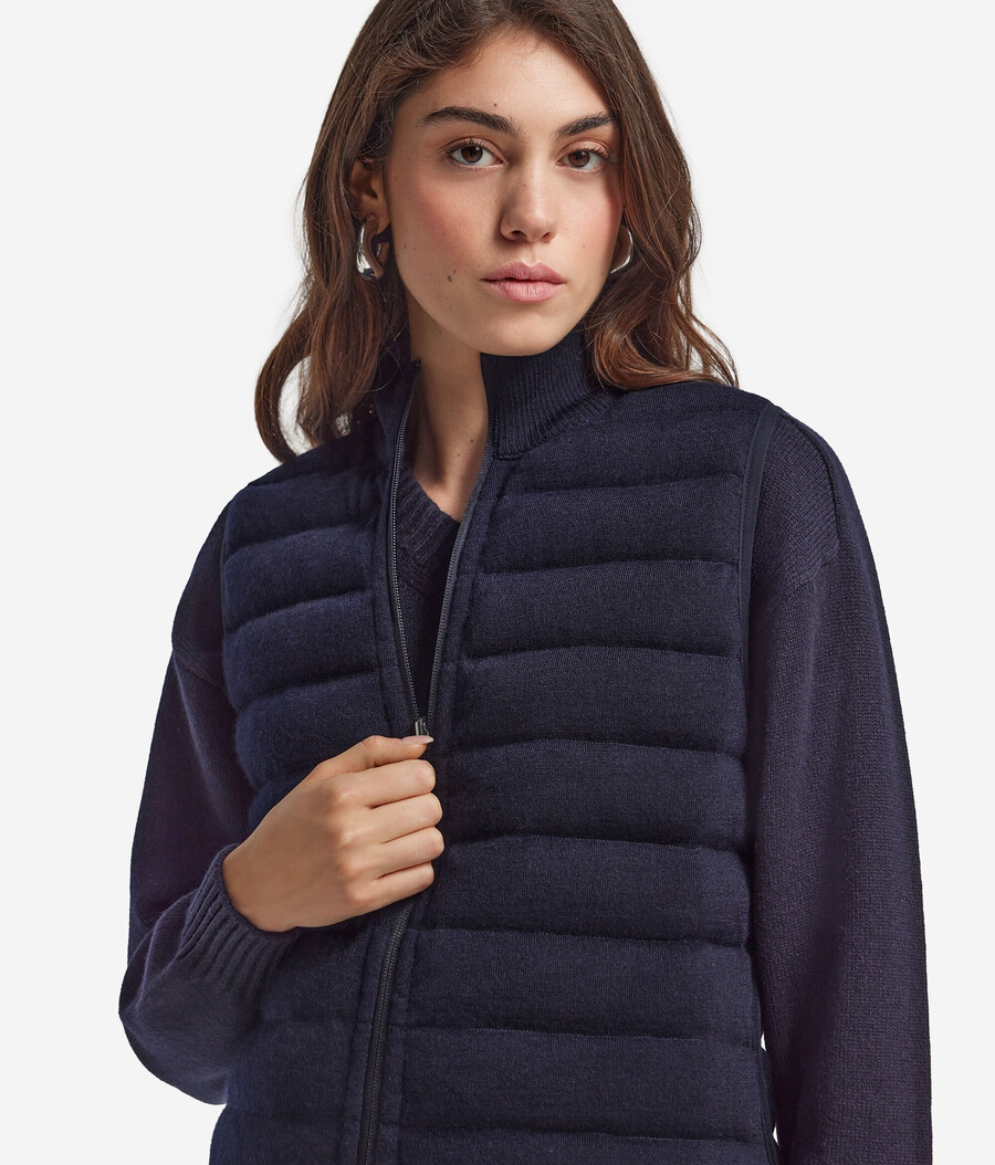 gilet reversibile in cashmere