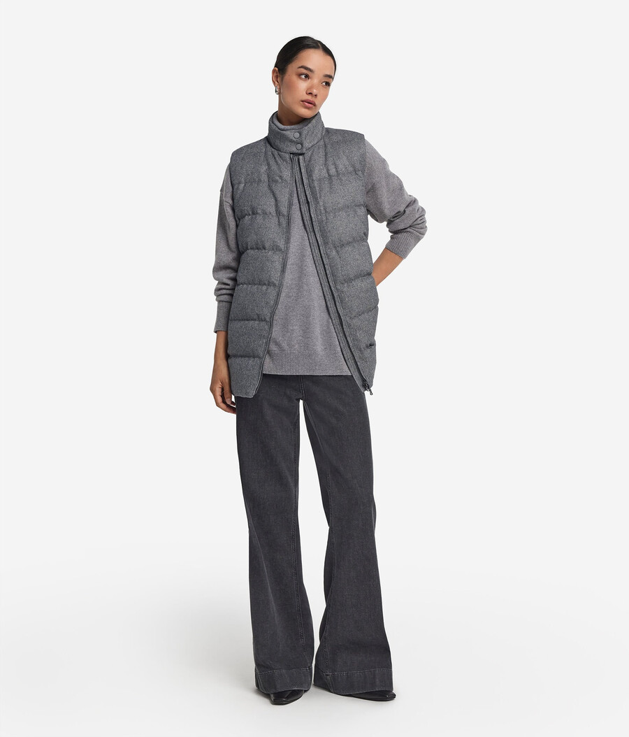 gilet in seta e cashmere