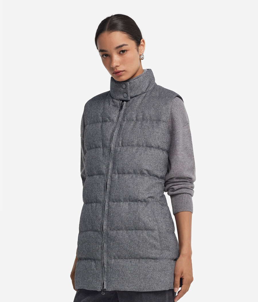 gilet in seta e cashmere