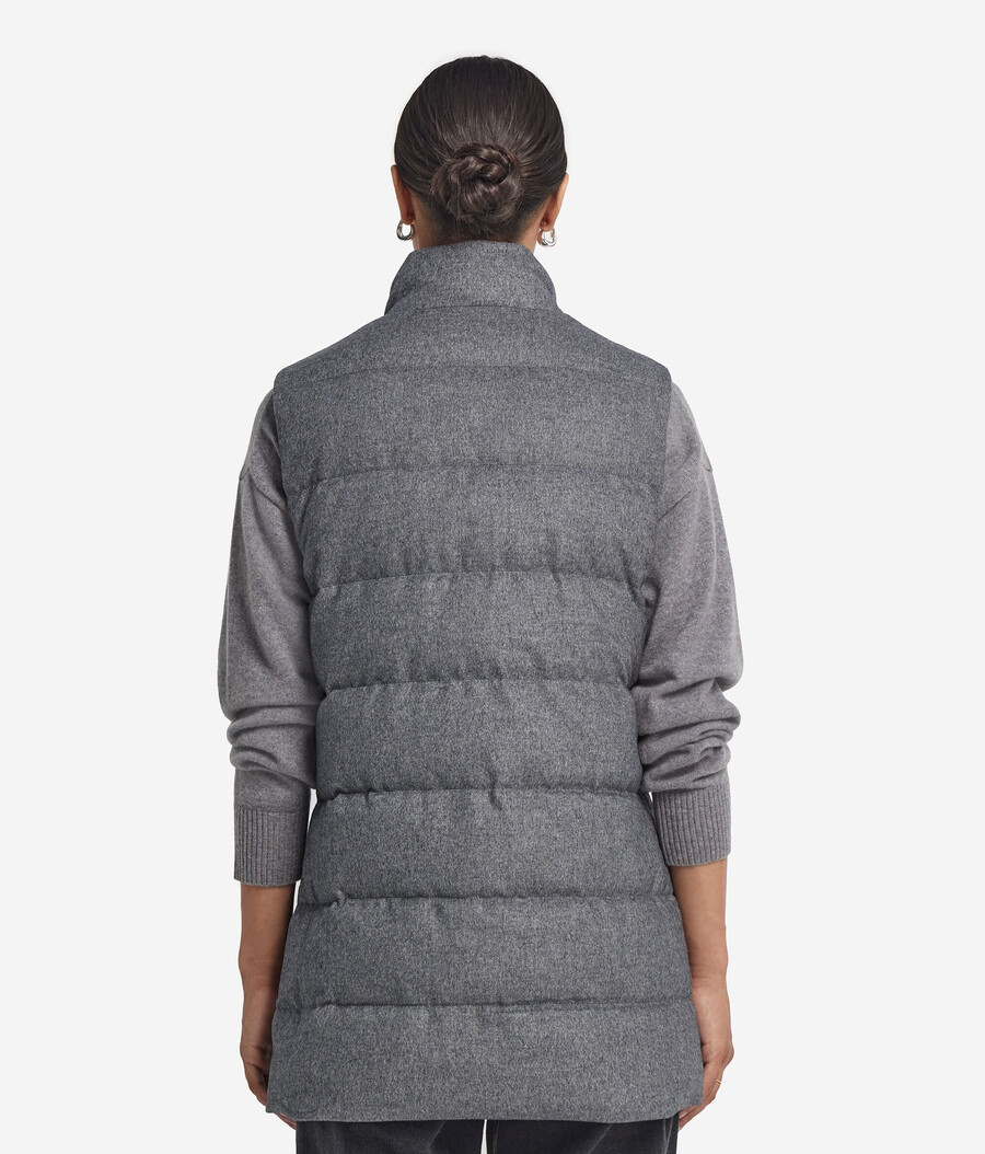 gilet in seta e cashmere