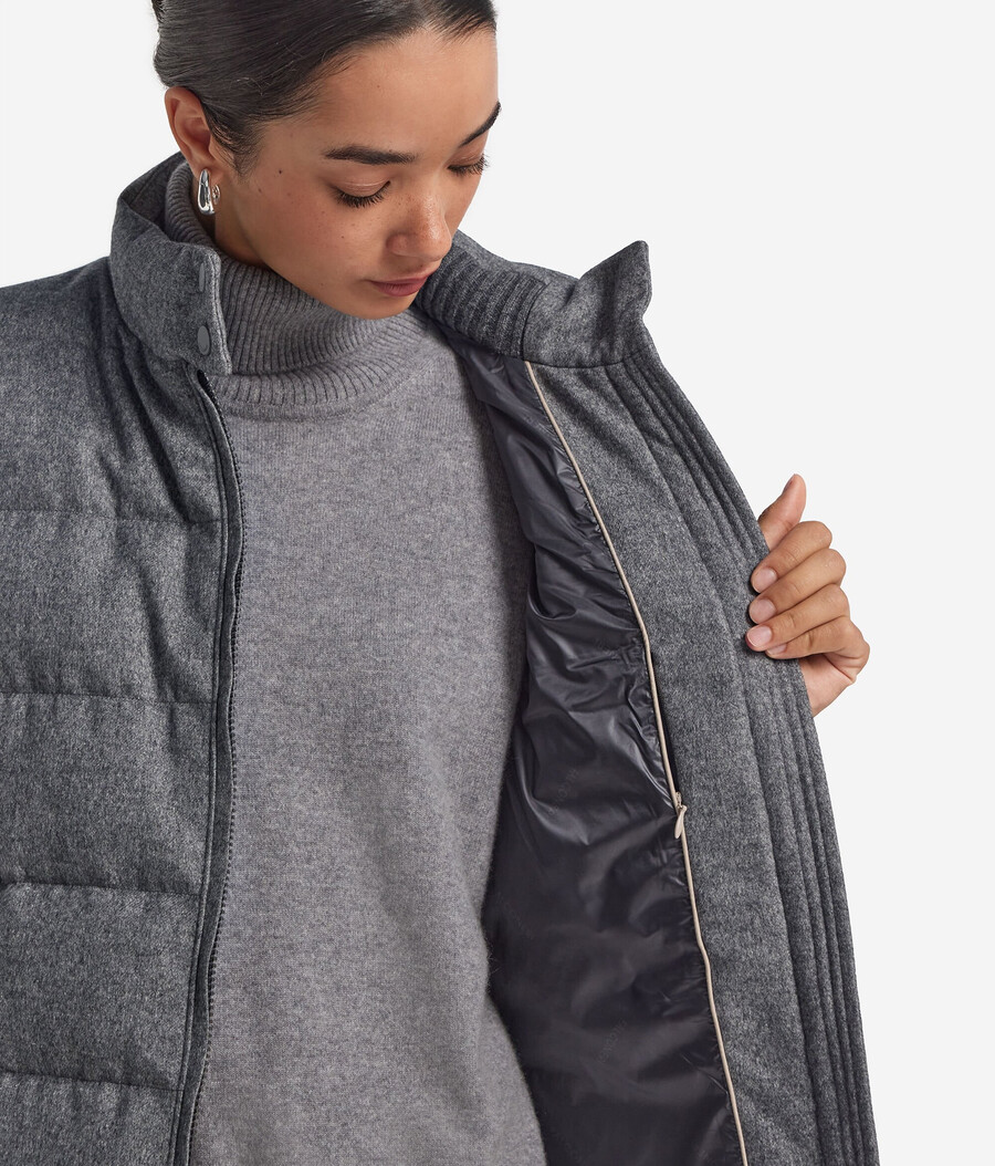 gilet in seta e cashmere