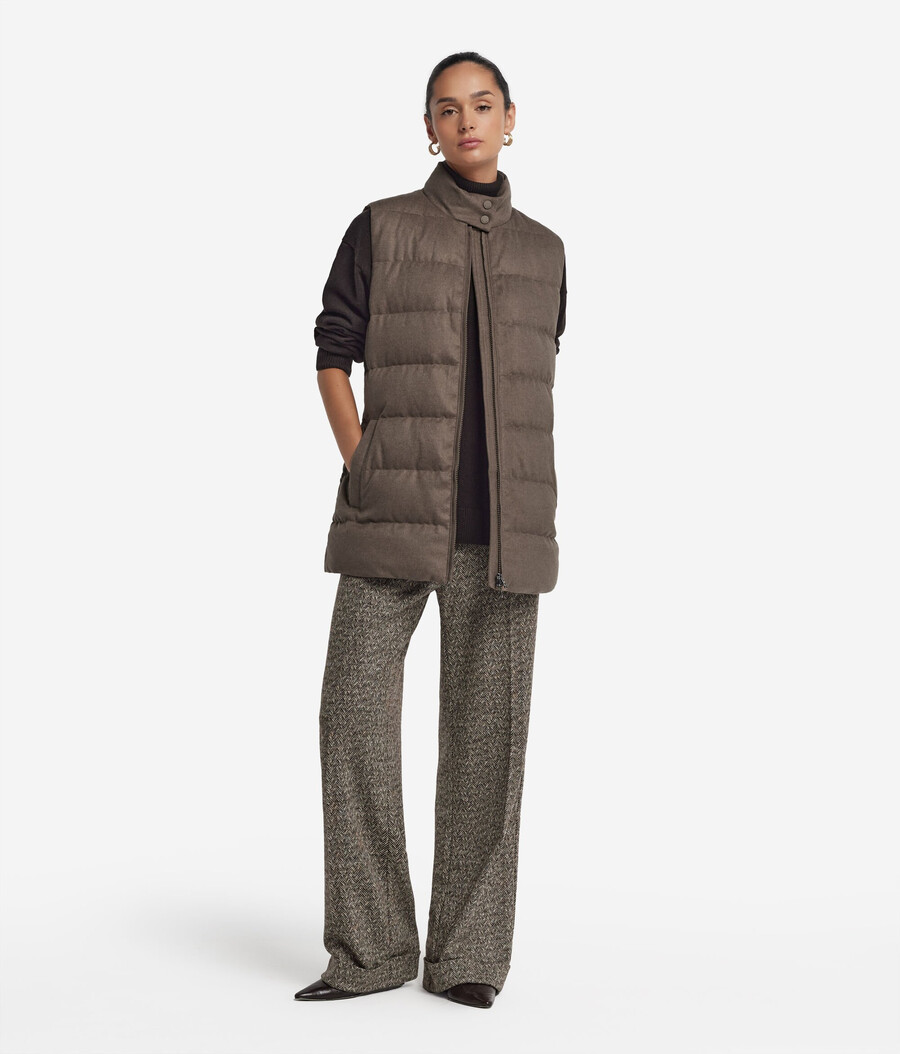 gilet in seta e cashmere