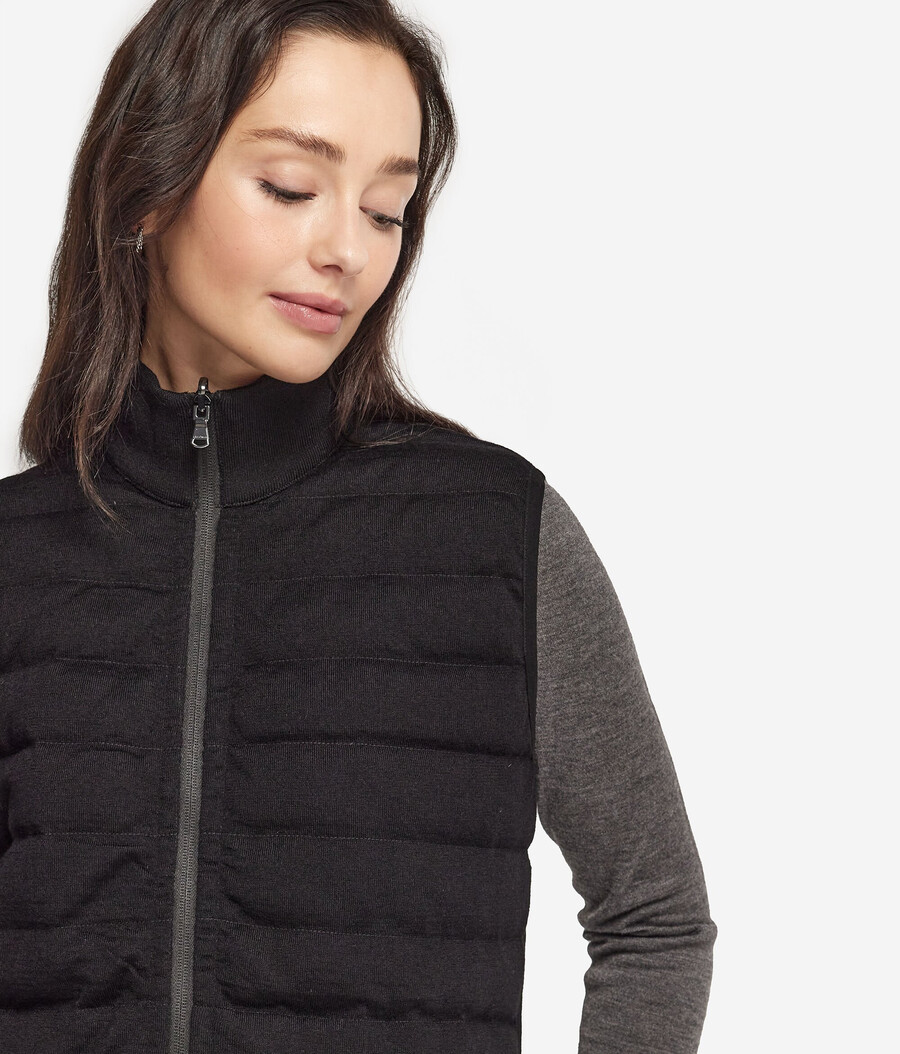 gilet reversibile in cashmere ultrafine con strass
