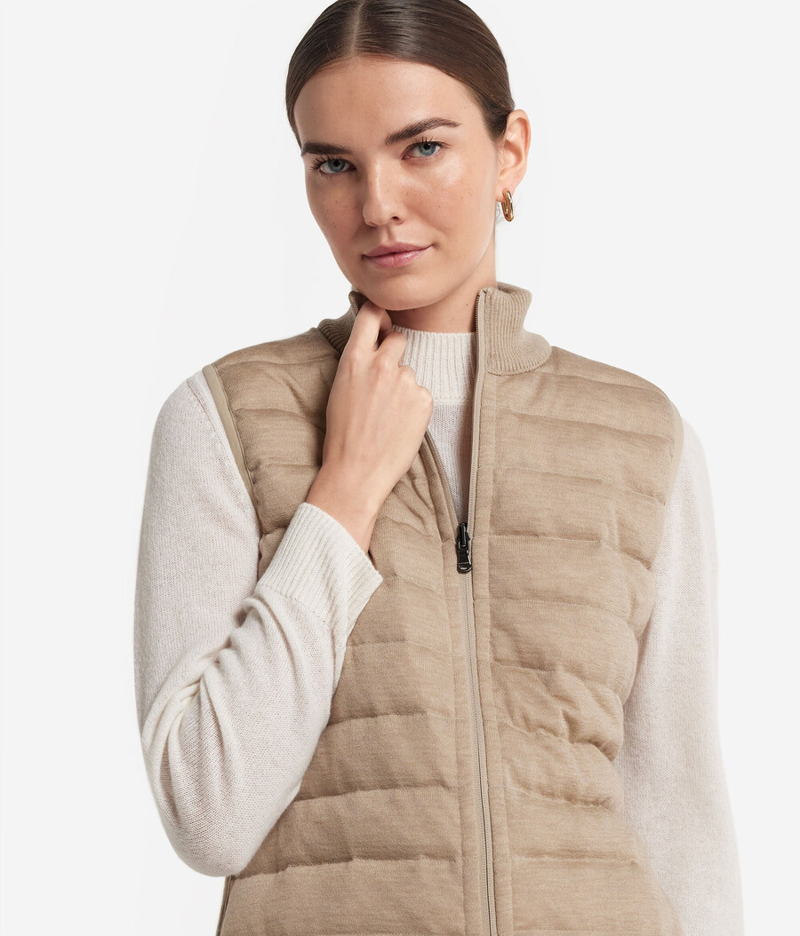 gilet reversibile in piuma