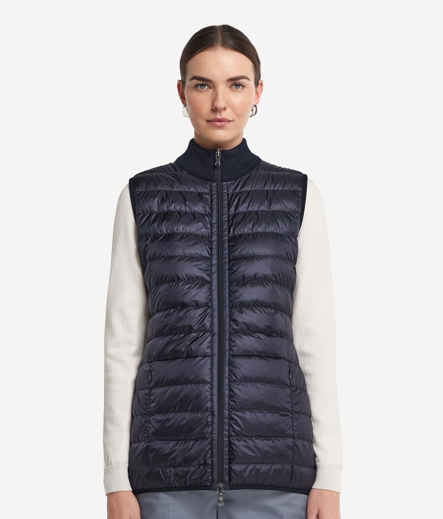 gilet reversibile in piuma