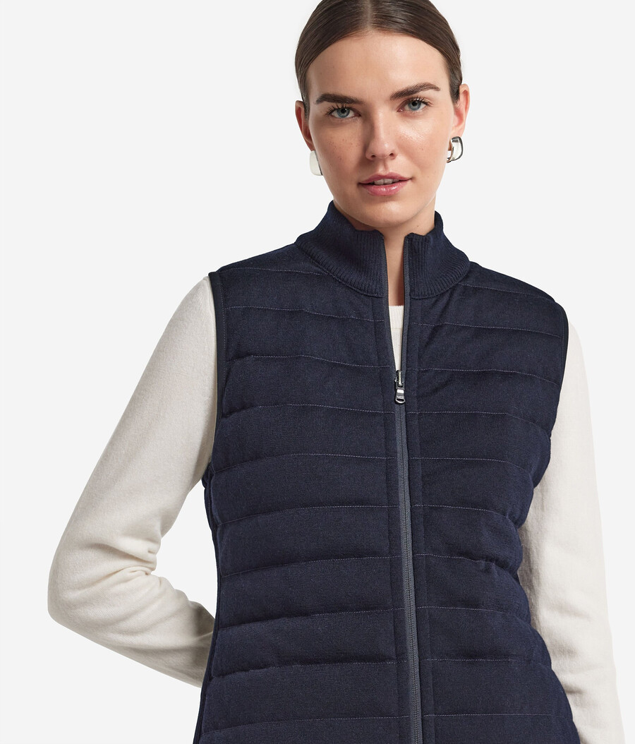gilet reversibile in piuma