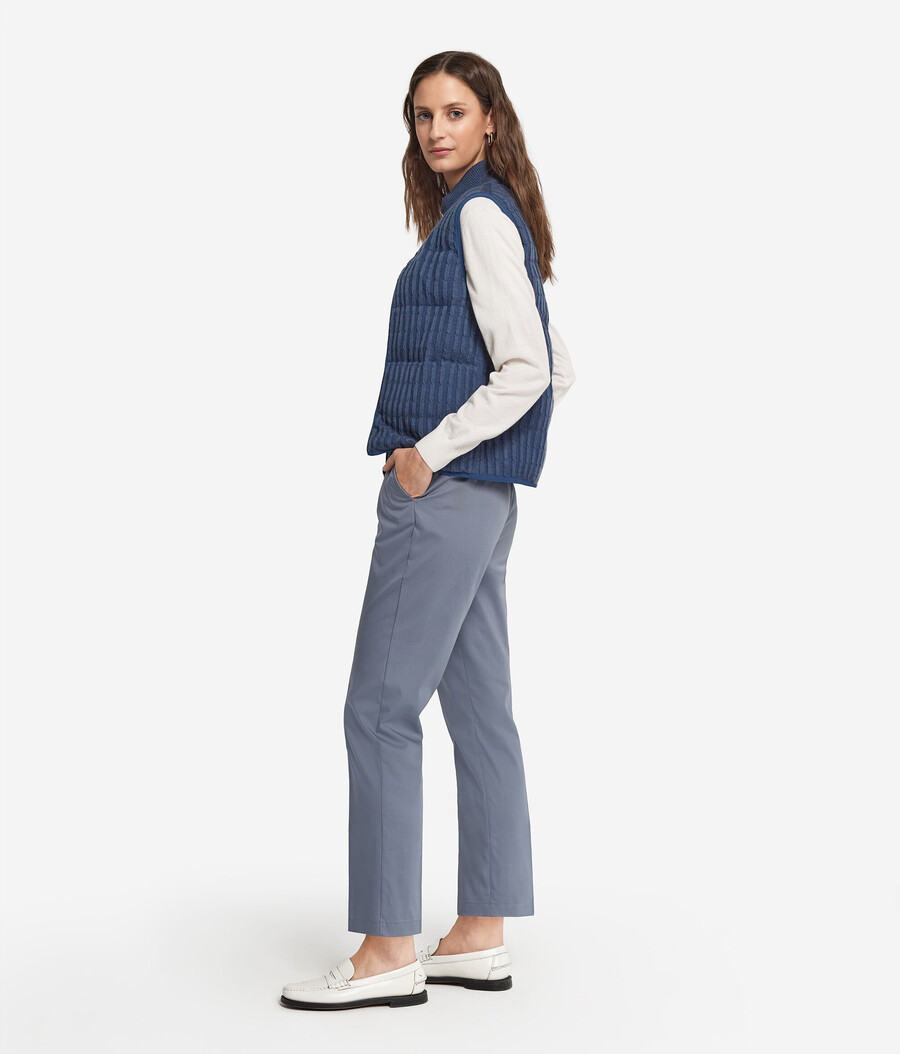 gilet reversibile in cashmere lavorato a maglia a trecce