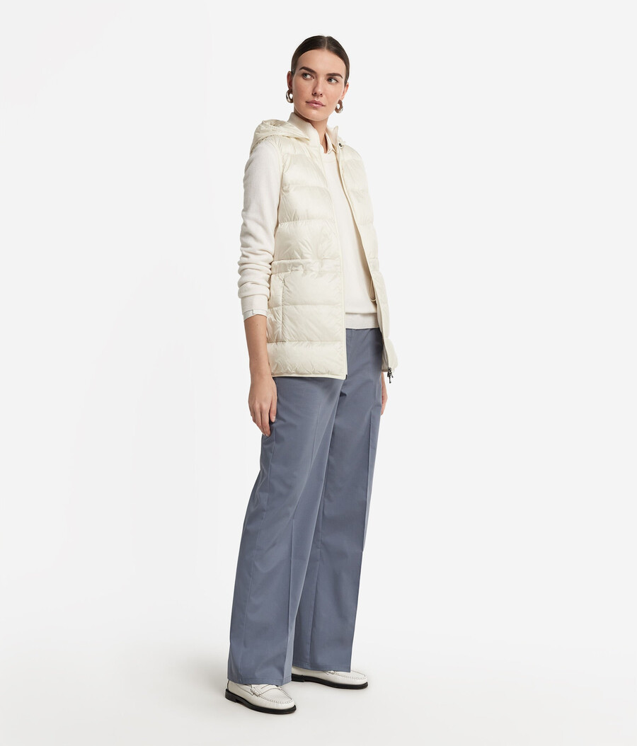 gilet in cashmere con coulisse