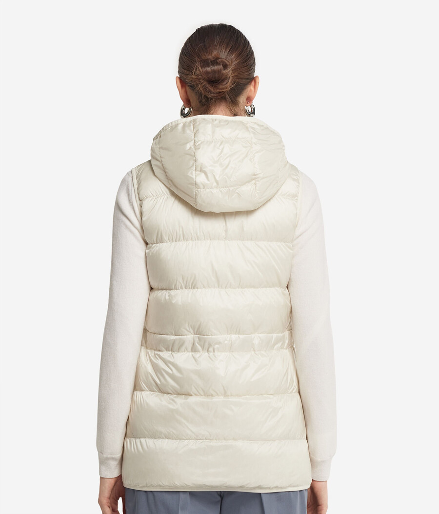 gilet in cashmere con coulisse