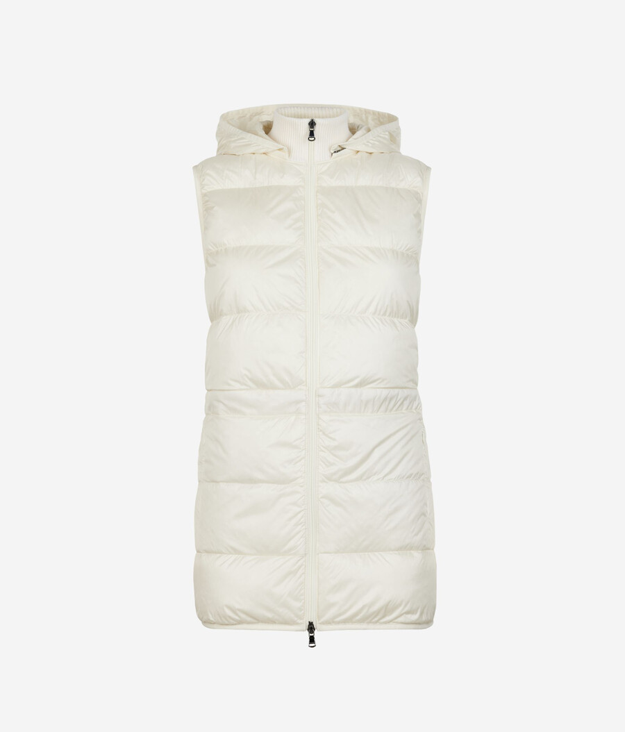 gilet in cashmere con coulisse