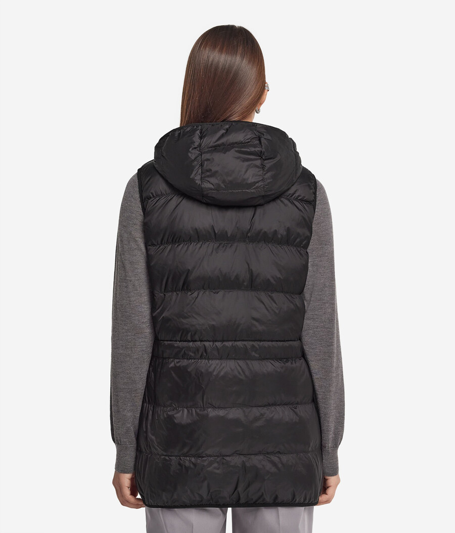 gilet in cashmere con coulisse