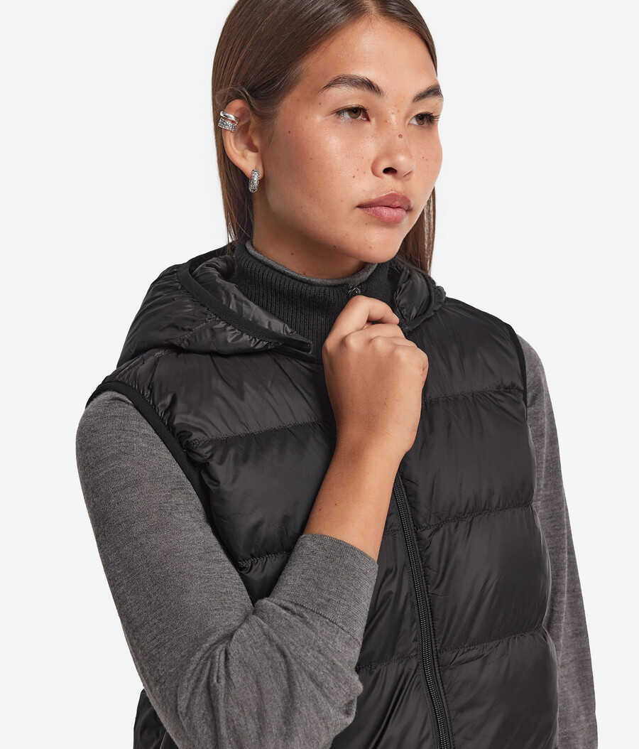 gilet in cashmere con coulisse