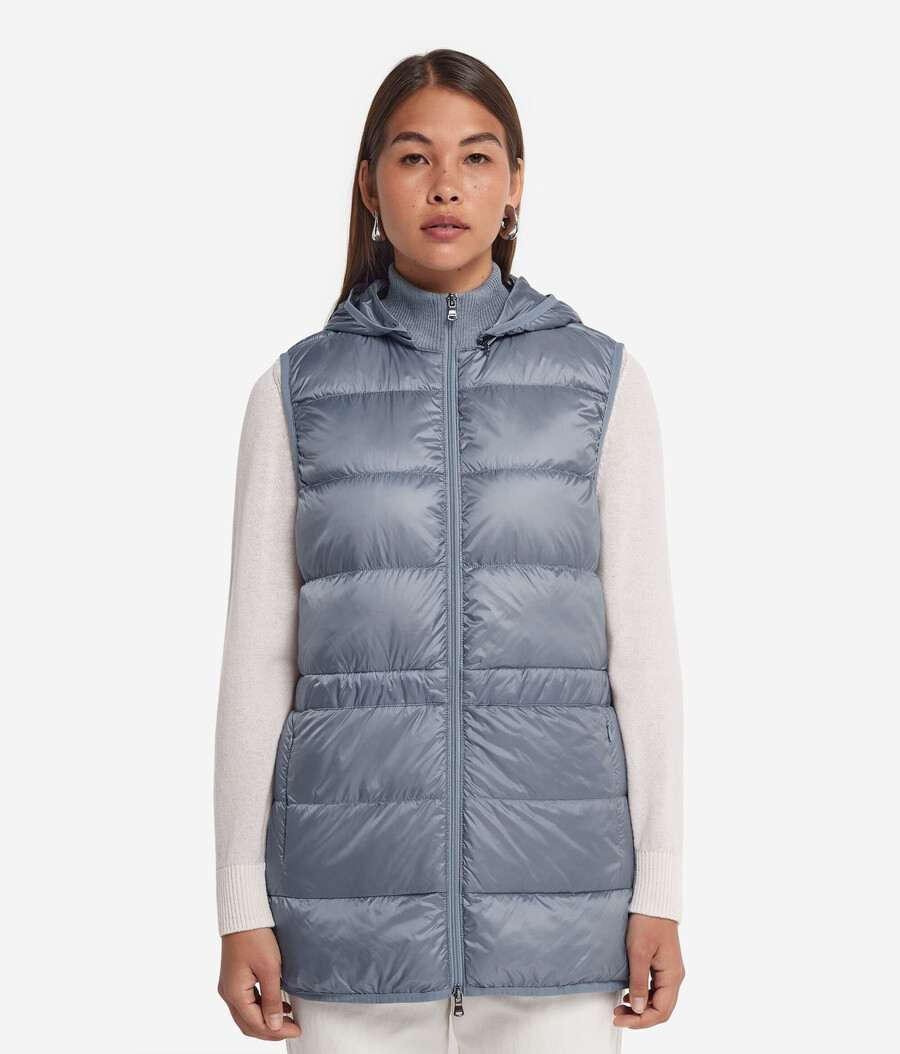 gilet in cashmere con coulisse