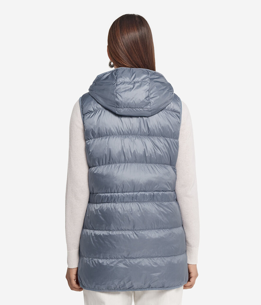 gilet in cashmere con coulisse