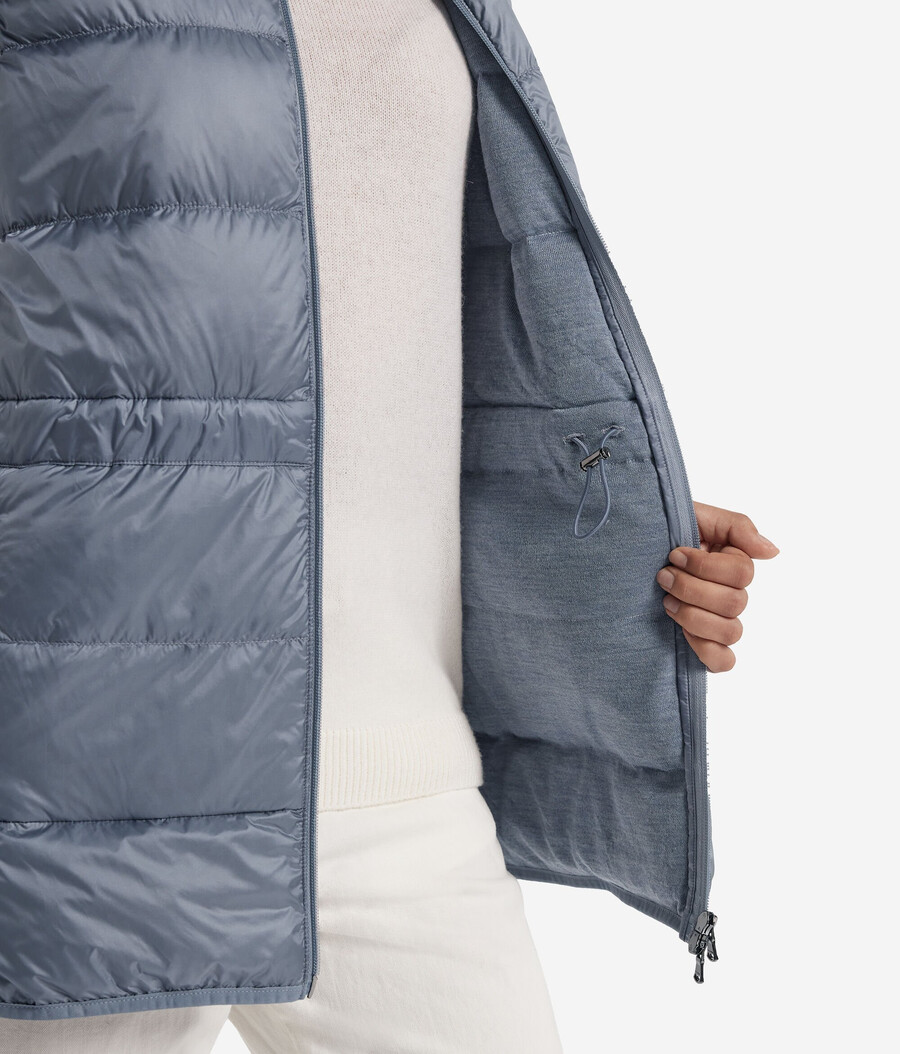 gilet in cashmere con coulisse