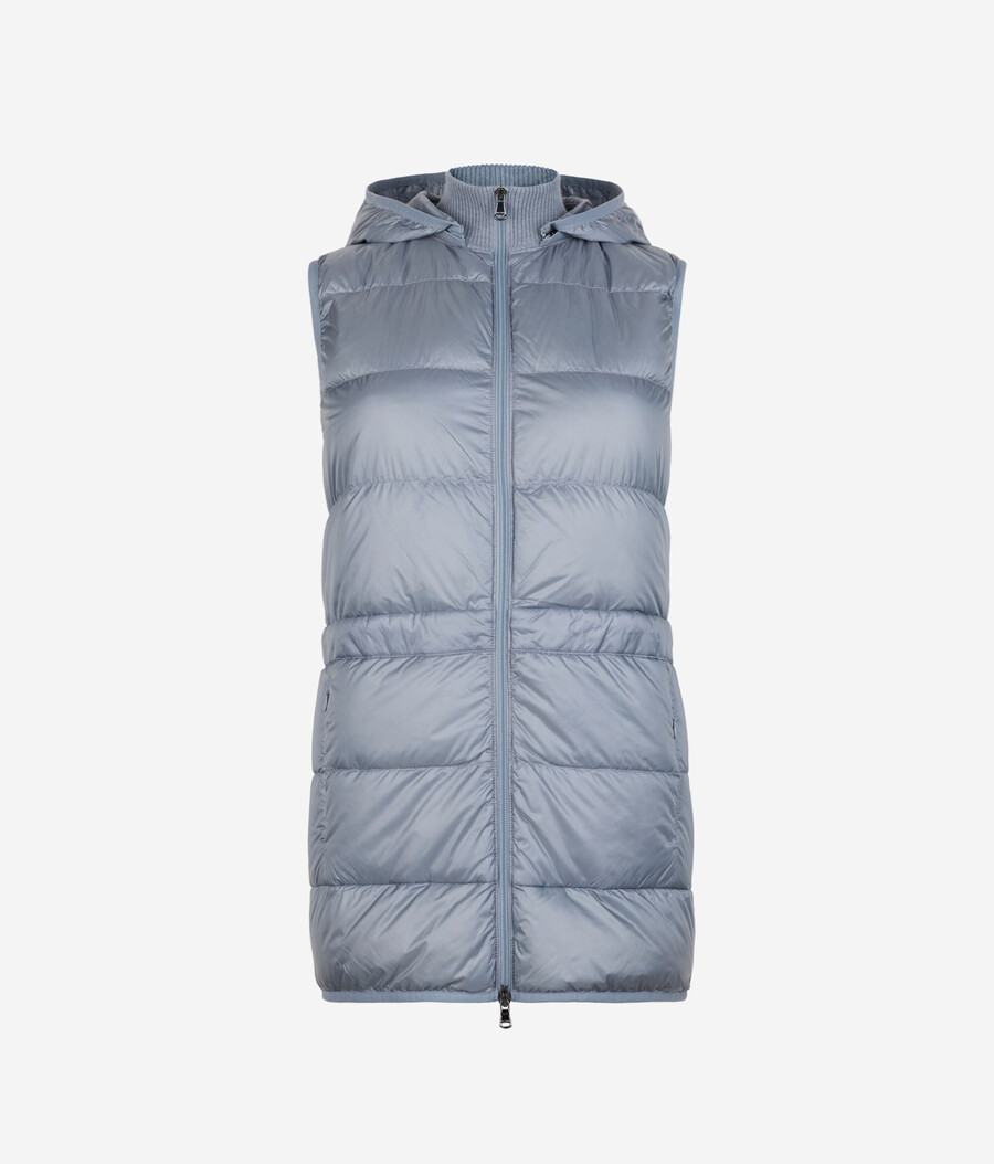 gilet in cashmere con coulisse