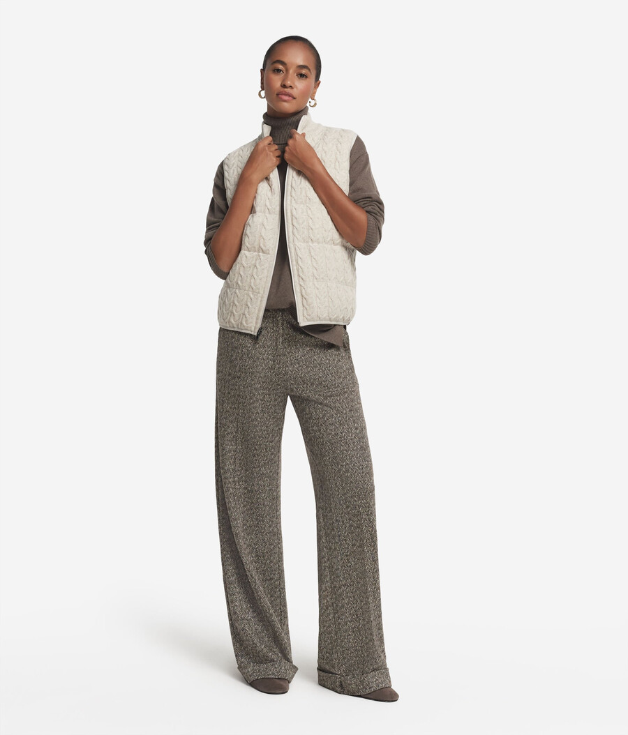 gilet in cashmere intrecciato