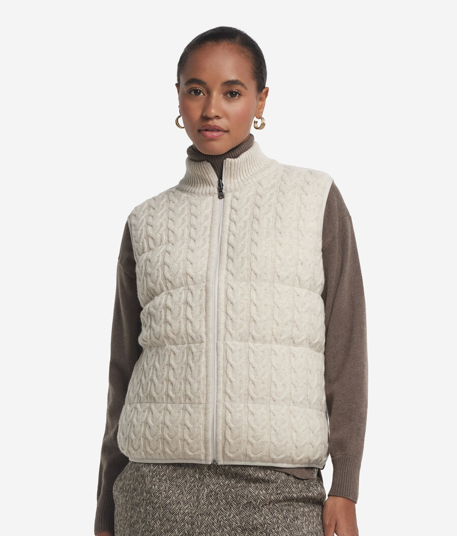 gilet in cashmere intrecciato