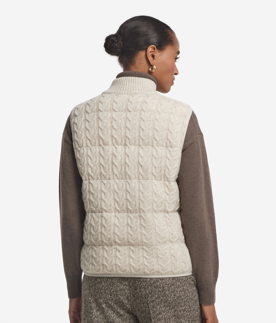 gilet in cashmere intrecciato