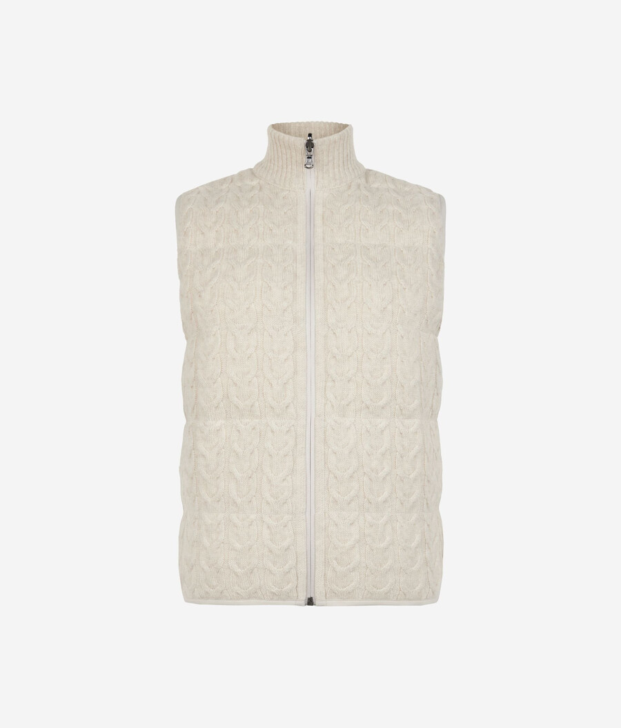 gilet in cashmere intrecciato
