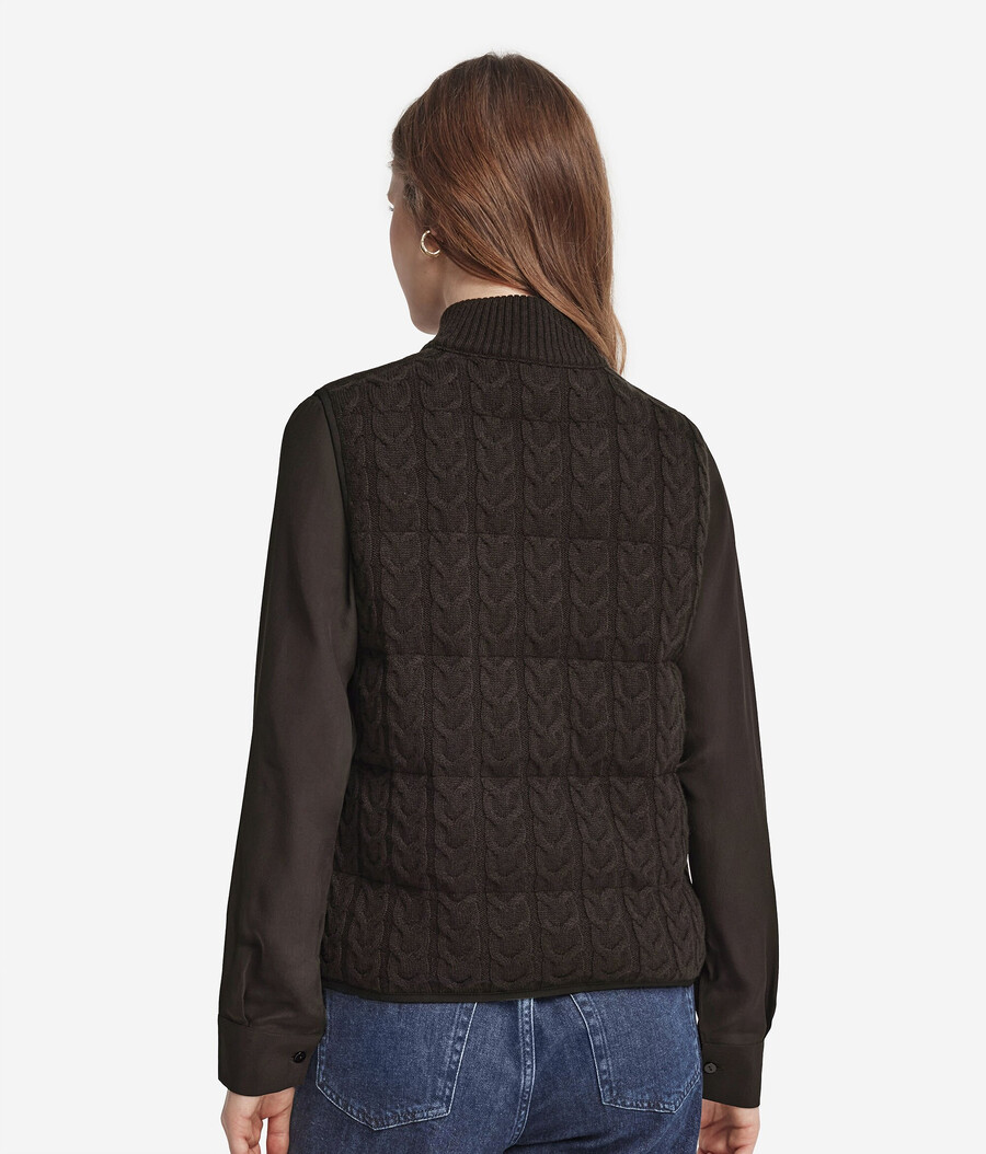 gilet in cashmere intrecciato