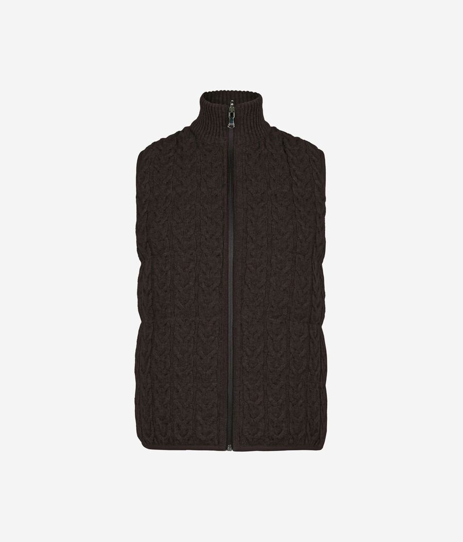 gilet in cashmere intrecciato