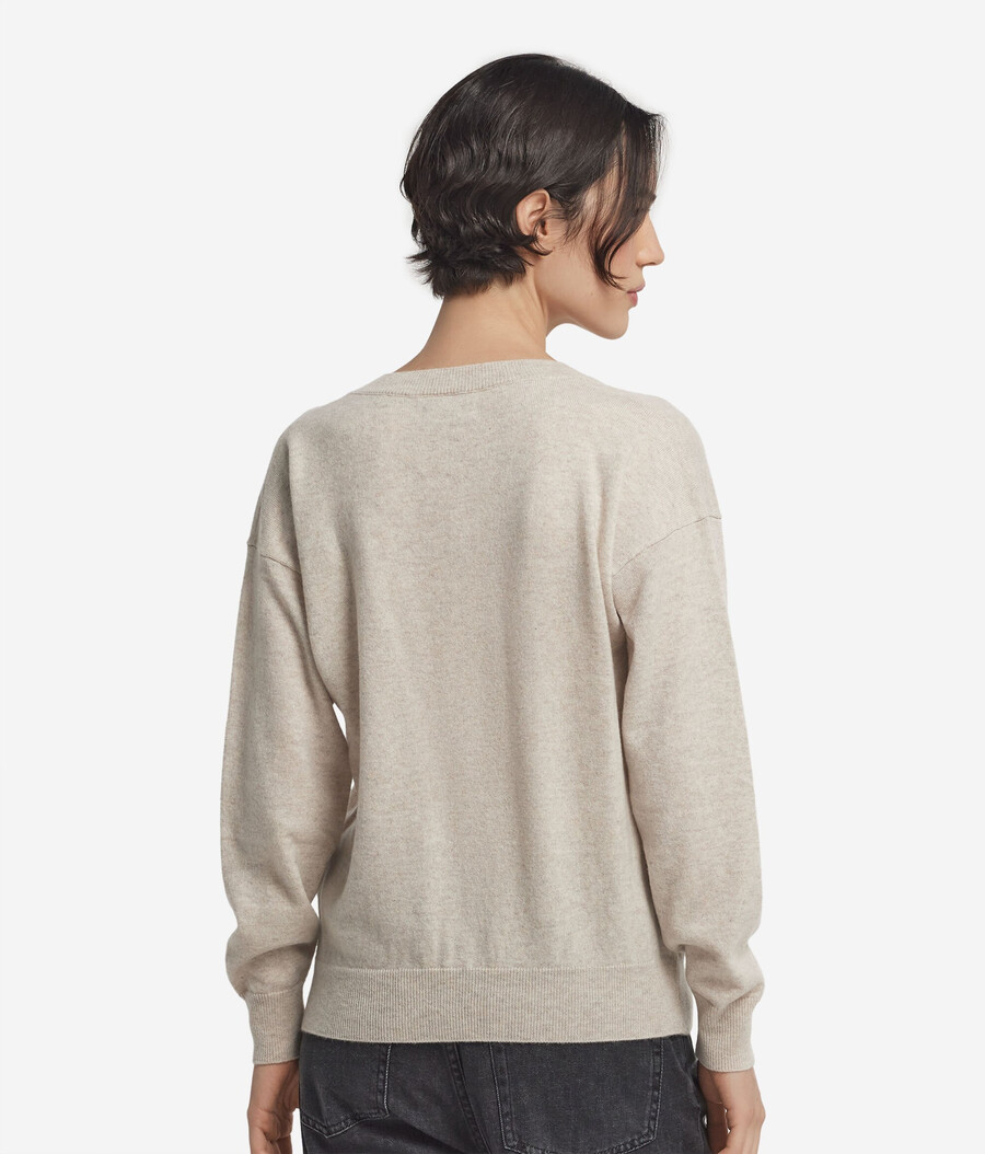maglione con scollo a v in cashmere ultra morbido