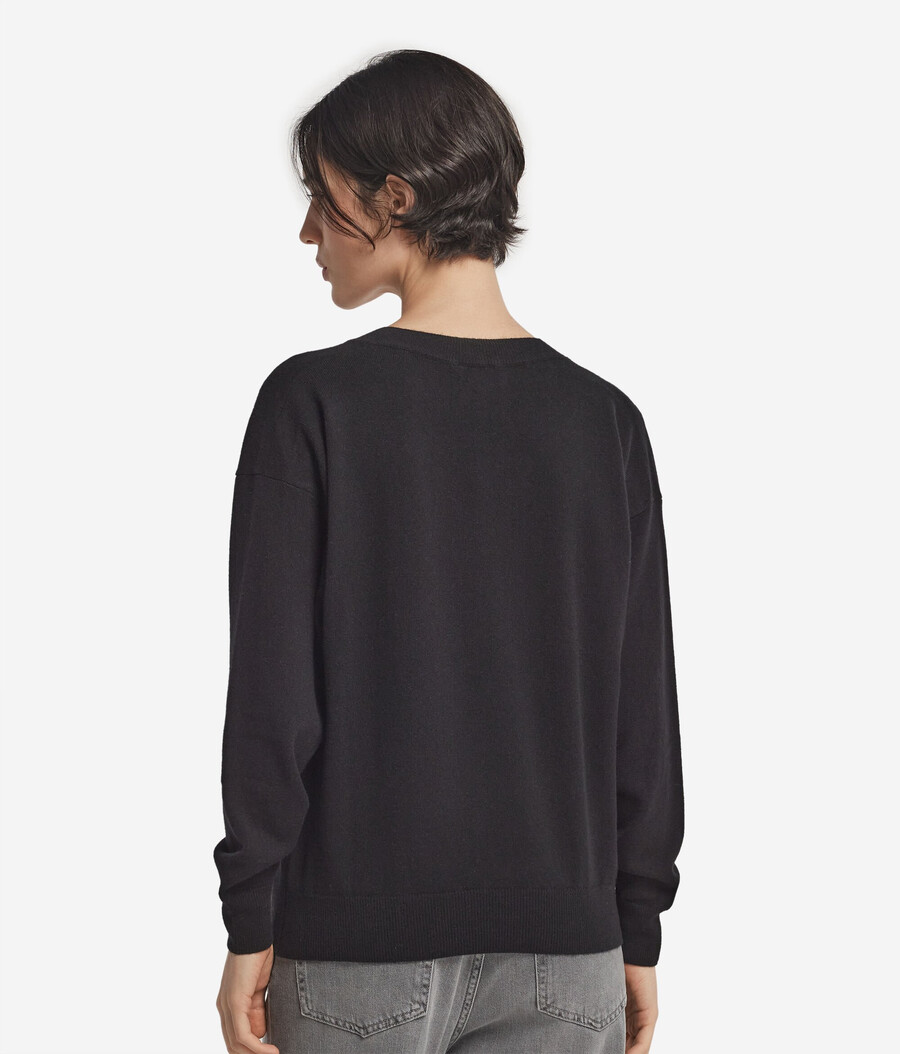 maglione con scollo a v in cashmere ultra morbido
