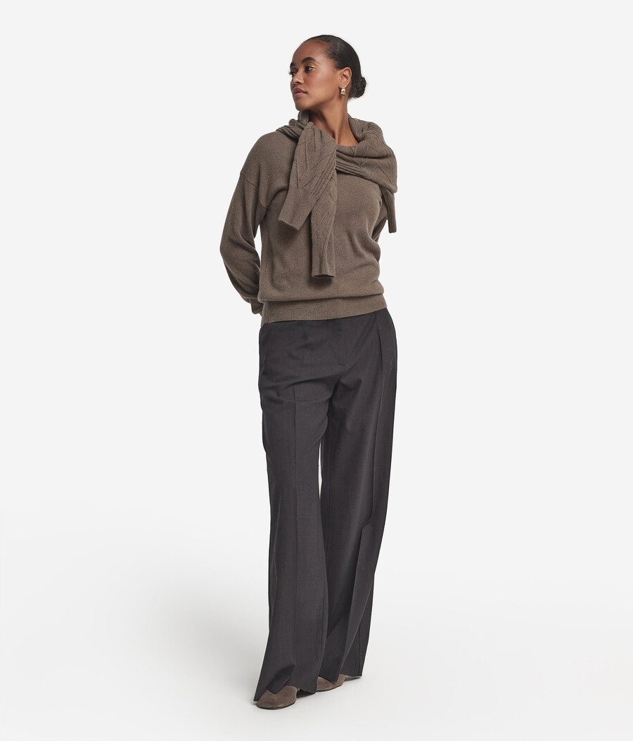 maglione con scollo a v in cashmere ultra morbido