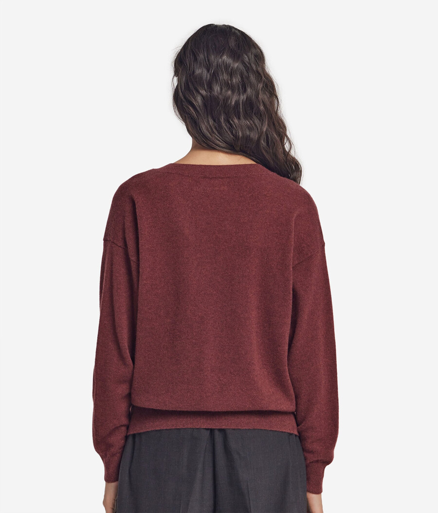maglione con scollo a v in cashmere ultra morbido