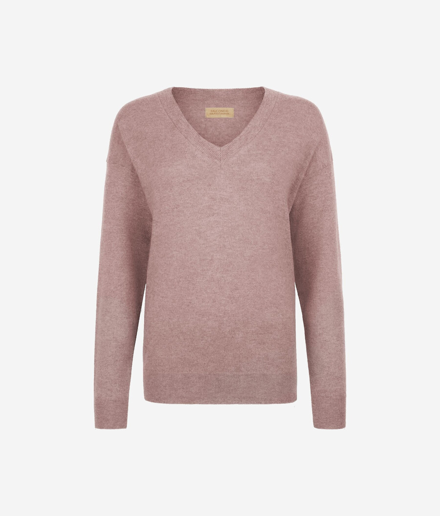 maglione con scollo a v in cashmere ultra morbido